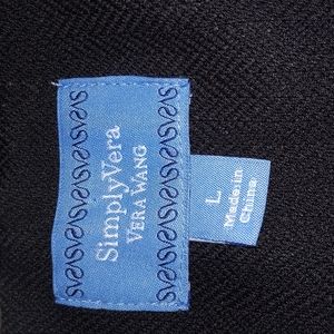 Simply Vera Wang Black  Coat With Removable Faux Fur Collar, size large